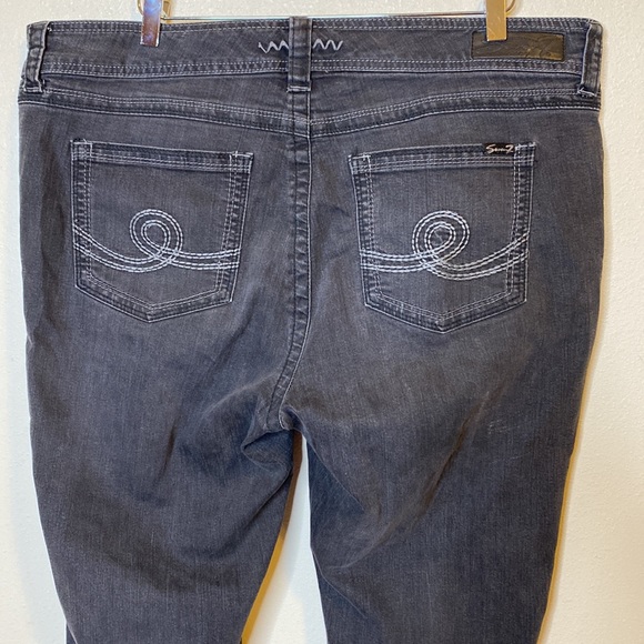 Seven7 Skinny Gray Black Jean Sz 20 - Picture 4 of 9